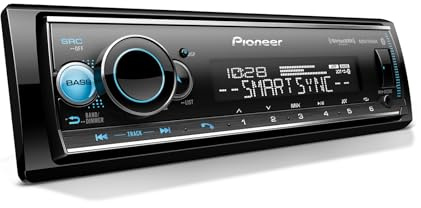 Pioneer MVH-S522BS 1-Din Car Stereo with Bluetooth, USB, AM/FM Radio
