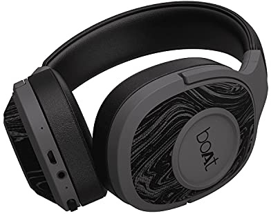 boAt Rockerz 550/Rockerz 558 Over Ear Bluetooth Headphones with Upto 20 Hours Playback, 50 mm Drivers, Soft Padded Ear Cushions and Physical Noise Isolation(Black)