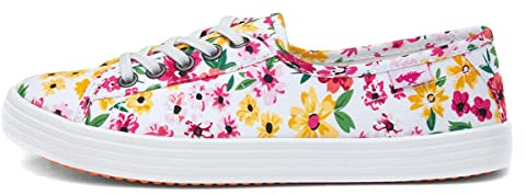 Rocket Dog Womens/Ladies Chow Chow Margate Floral Pumps (4 UK) (White/Multicoloured)