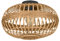 EGLO Deckenleuchte Amsfield, Deckenlampe Vintage, Natur, Boho, Hygge, Wohnzimmerlampe Decke aus Stahl in schwarz, Holz in Naturfarben, E27 Fassung, Ø 45 cm