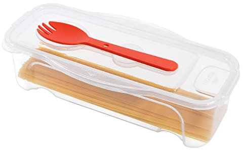 EOIMS Kleiner Mikrowellen-Nudelkocher mit Sieb, Spaghetti-Nudel-Herd mit Löffel und Deckel, mikrowellengeeignet, Pasta-Boot für Wohnheim, Küche, Büro, BPA-frei