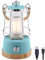 Skandika LED-Lampe Kiruna | Retro Outdoor Campinglampe mit Powerbank, stufenlos dimmbar, kabellos, Akku, aufladbar, USB, warm- und kaltweiß, 75h Leuchtzeit (Kiruna türkis)