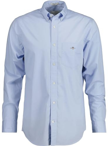GANT Reg Poplin skjorta för män, ljusblå, L