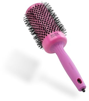 Olivia Garden Expert Blowout Shine – Rose - 55 - Brosse ronde en céramique antistatique pour brushing brillant et sans frisottis