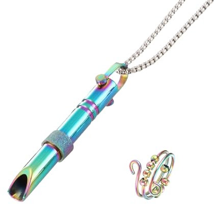 Uirheurd Rauchentwöhnung Kette Atemkette Raucherentwöhnung Kette Atem Halskette Kommt Bunt Mit 1 Ring für Tiefe Atemübungen Zur Linderung von Meditationsangst