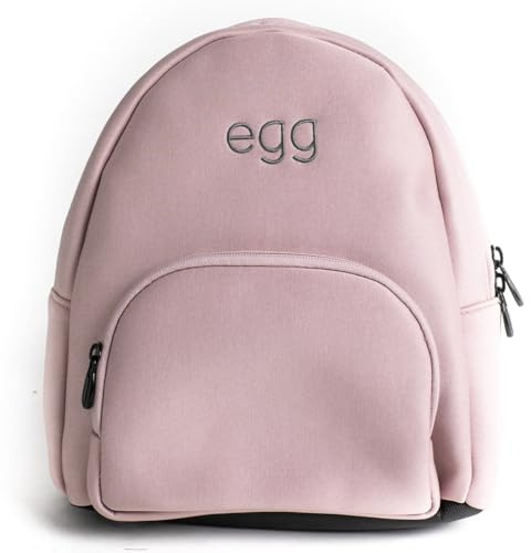 Roma Egg Dolls Pram Bag - Hush Violet Beige Kids Backpack for School, Clip-On or Wearable Miniature Egg2 Design, Preschool Bag, School Bags for kids with Stroller Clips, 30×30×8 cm