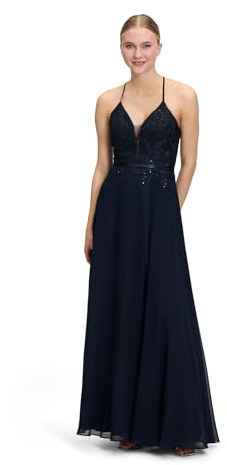 Vera Mont Damen Abendkleid mit Stickerei 40, Night Sky