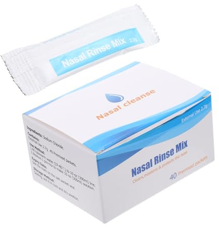 minkissy 40 Paquetes Sal Para Lavado Nasal De Cuidado Nariz Nasal Para Limpiar La Nariz