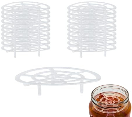 mikken 20 Gitter aus Kunststoff Ø 70 mm Gärgewicht - Alternative zum Einmachen und Fermentieren – passend für Einmachgläser mit TO 82 Deckel