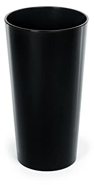 Tymar - Columna de plantación, macetero alto interior, jardinera, macetero grande, cubremacetas, color negro, diámetro de 19 cm