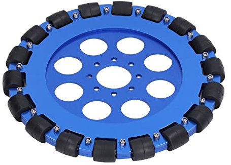 Generic Rueda de Robot Omnidireccional de 203 Mm, Pintura para Hornear a Alta Temperatura, Fácil Instalación en un Automóvil de Juguete, Fricción de Rodillos para Movimiento Lateral, Escena