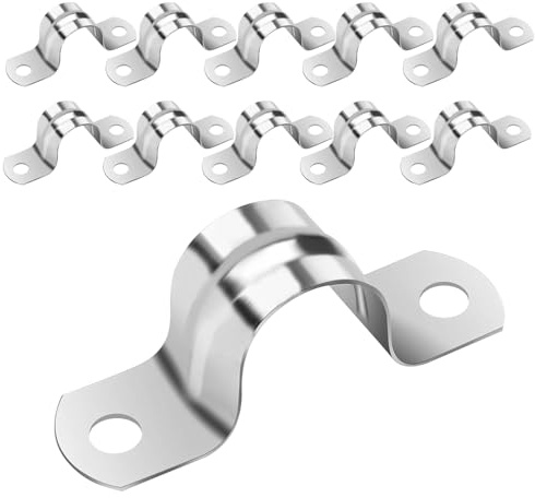 Ezitruz 30 fascette stringitubo a U da 25 mm, supporto per tubo in acciaio inox 304, morsetti di fissaggio per tubi del gas, tubi dell'acqua, parete e cavi