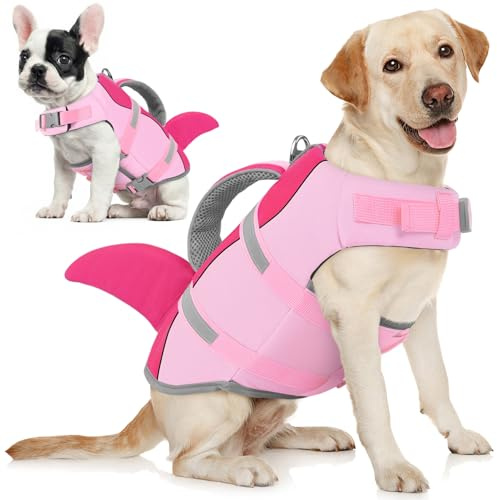 AOFITEE Gilet de Sauvetage pour Chien Ripstop pour la Natation, Gilet de sécurité pour Chien, Gilet de Sauvetage réfléchissant avec flottabilité supérieure et poignée de Sauvetage