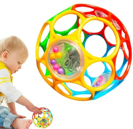 Sfera di presa per bambini, sonaglio sensoriale, giocattolo per bambini, sonaglio per bambini, giocattolo per bambini da 3 a 18 mesi.