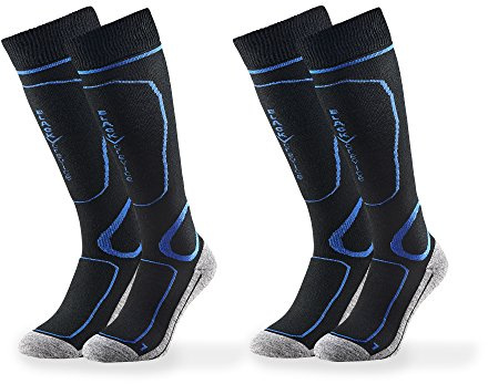 Black Crevice Skisocken 2 Paar, schwarz/blau, 35-38
