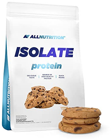 ALLNUTRITION Isolate Whey Protein Powder Muskelaufbau - Nahrungsergänzungsmittel mit verzweigten Aminosäuren BCAA Pure Isolate Bodybuilding Shake - Glutenfrei 908g Cookie