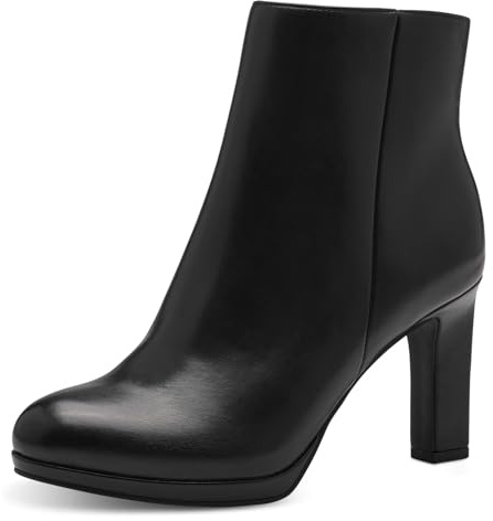 MARCO TOZZI Stivaletti Donna con Tacco in Pelle Sintetica Eleganti, Black, 41 EU