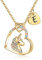 TINGN Einhorn Halskette für Mädchen - Gold Buchstabe E Kette Mit Herz Anhänger - Einhorn Schmuck Geburtstaggeschenke für Kinder
