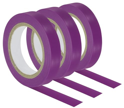 PATIKIL Ruban de Finition Grip de 32,8 Pieds, Lot de 3 Rubans de Finition en PVC pour Raquette, Accessoires de Raquette Adhésifs pour Tennis Et Badminton, Violet