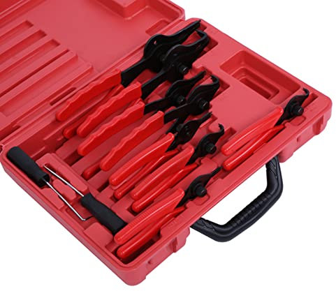 Zange Sicherungsring, Seegeringzange Set, Sicherungsringzangen Werkzeugsatz, 11 tlg. Universal Mechanik Innen und Außensicherungsringzangen Werkzeugsatz Sicherungsringzange Neu