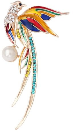 ihreesy Retro Multicolor Vogel Brosche, Vintage Anstecknadel Emaille Brosche Pin Tier Phoenix Brooch Kreative Brosche Kleidung Dekoration Brosche Schmuck Zubehör Mantel Hemd Deko Brooch