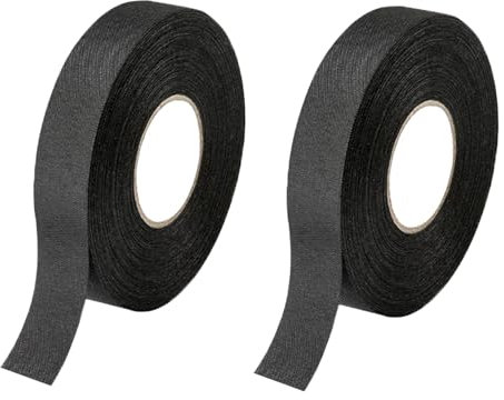 2 PCS Ruban de Câbles, 19mm*15m Ruban Isolant Electrique Tissu Électrique Adhésive Isolation Protection Enveloppe Résistant à la Chaleur Rubans pour électricien Câbles De Voiture Moto Moteur