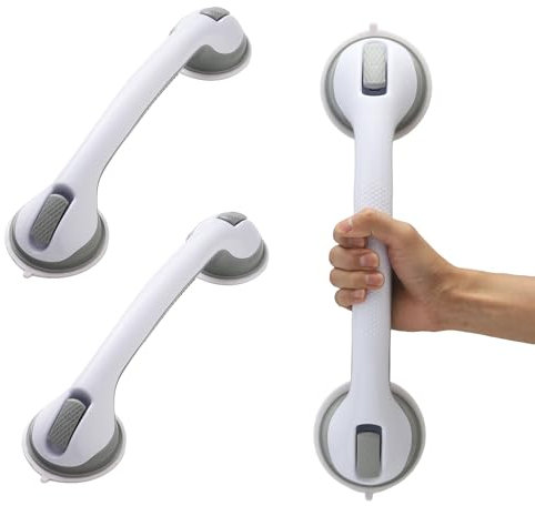Asidero Ducha, Agarraderas Baño, Asidero Baño, paquete de 2, Agarrador Ducha Personas Mayores Adecuado para ancianos, mujeres embarazadas, niños, soporte para inodoro, ducha y bañera