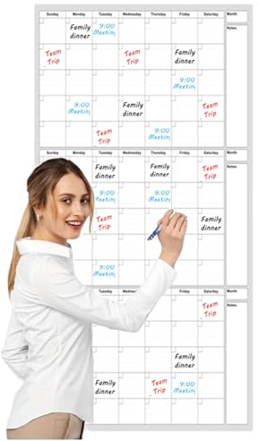 radering kalendertavla för väggar - extra väggmonterad whiteboardkalender, uppgiftslista, skrivområde raderbar väggmontering