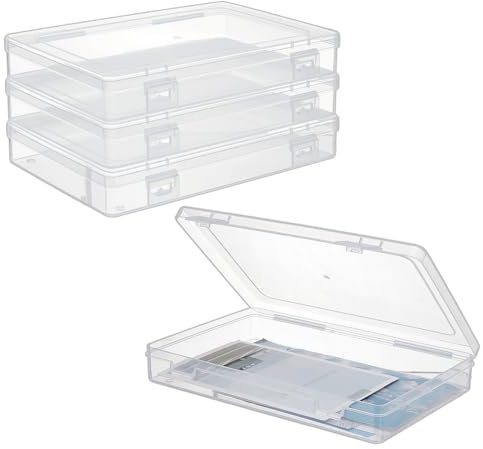 OLYCRAFT 4pz Scatola Portafoto per 13x18cm foto Custodie per organizzare le foto Contenitore portatile in plastica per Immagini Adesivi Album Forniture per Ufficio e Articoli Artistici