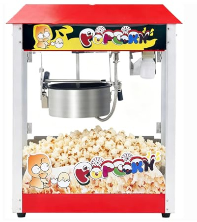 Wumagin Máquina para Hacer Palomitas de Maíz de Encimera 1300 W, Máquina de Palomitas Retro con Vaso Medidor, 60 Tazas por Lote, para Cine en Casa, Noches de Película, Navidad, Fiestas