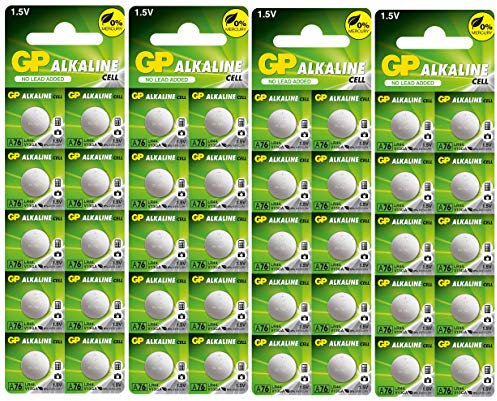 LR44 40-Pack of GP Batteries LR44 Button cell batteries Also known as AG13 / A76 suitable for Toys Calculators/Tv Remotes/Watches etc