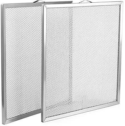 99010316 Range Hood Filter, for Broan Kitchen Exhaust Grease Filter, Stove Hood Vent Air Filters 11 1/4 x 11 3/4 x 3/8 Reinforced Aluminum Frame fit S99010316, NTK7450000,990721400A (2 Pack)