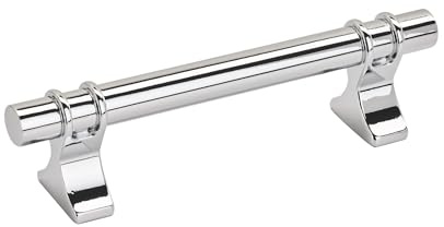 Amerock | Cabinet Pull | Polished Chrome | 3-3/4 inch (96 mm) Center to Center | Davenport | 1 Pack | Drawer Pull | Drawer Handle | Cabinet Hardware