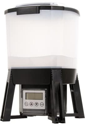 AquaForte Fishfeeder 6 Liter Solar, 1-6 Fütterungen/Tag, Fütterungszeit bis zu 20 sec, Pelletgröße 3-10 mm, Auswurfbereich ± 1, 2 oder 3 m, Verteilwinkel: 120° horizontal, inkl. Solarpanel