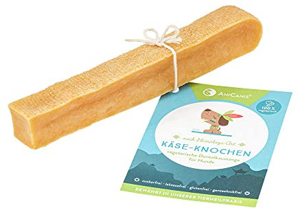 AniCanis Käseknochen für Hunde - Käse Kauknochen aus Deutscher Weidemilch - Käsestangen - Zahnstein, Zahnpflege-Snack - M