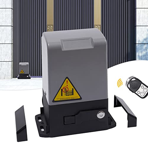 Lightakai Automatischer Schiebetoröffner, 750W Automatischer Torantrieb mit Infrarotsensor Elektrischer Toröffner Schiebetor Tor Antrieb Sliding Gate Opener mit 2 Fernbedienungen, bis 2000 kg