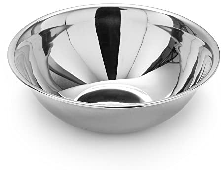 Forgast Bol de Acero Inoxidable de Fondo Redondo | Capacidad 3,3 litros | Diámetro 28 cm | Bol para Mezclar | Ideal para Todo Uso en la Cocina | Fácil de Limpiar | Apto para Lavavajillas