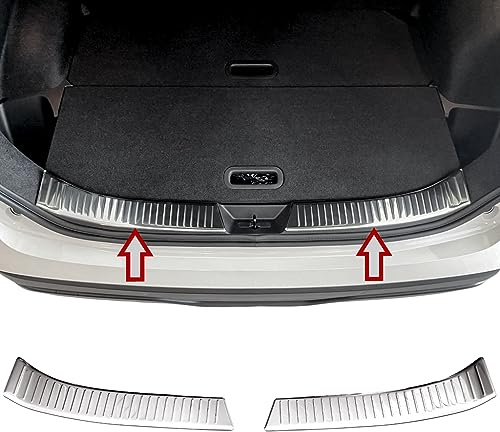 Protection de seuil de chargement en acier inoxydable chromé compatible avec Nissan Qashqai à partir de 2021> | Qualité supérieure de RECAMBO