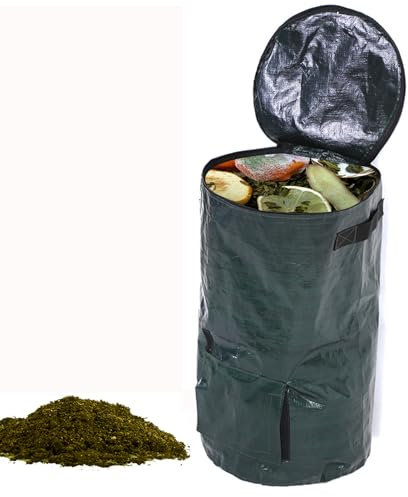 Sacco per compost da giardino, 2 misure Contenitori per compost riutilizzabili Bidone della spazzatura per esterni Sacchi per rifiuti da giardino Secchio per pacciamatura per (35 * 60)