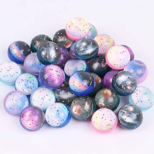 VEYLIN 36 Stück Flummis Planeten, Flummi für Kinder Spielzeug Geschenke, Weltraumthema Hüpfbälle Mitgebsel für Kindergeburtstag Kinderpartys Partygeschenke