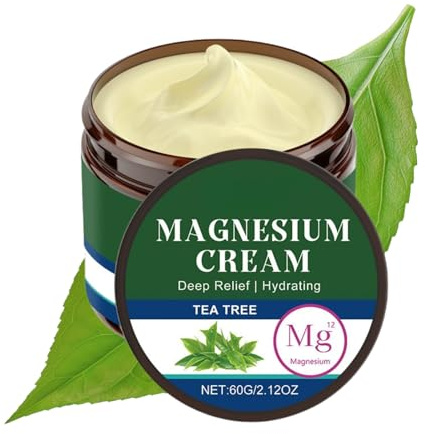 Ultra-Relaxing Magnesium Butter -Magnesium Cream for Sleep & Pain Relief-Organic Shea Butter Body Cream for Adults, Feet & Restless Legs - Coconut Oil & Hyaluronic Acid Moisturizer (60g)