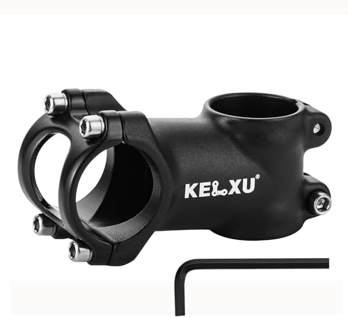 Kelxu 7 Degrés Potence de Vélo 31,8, Potence VTT Légère d'aluminium Potence de Guidon 60mm pour VTT, Vélo de Route, DH, Gravel, BMX