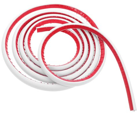 SEWACC Baguette Flexible Auto Adhésive PVC Moulure Quart de Rond pour Murs Sols Escaliers Angles et Mètres Finition Blanche