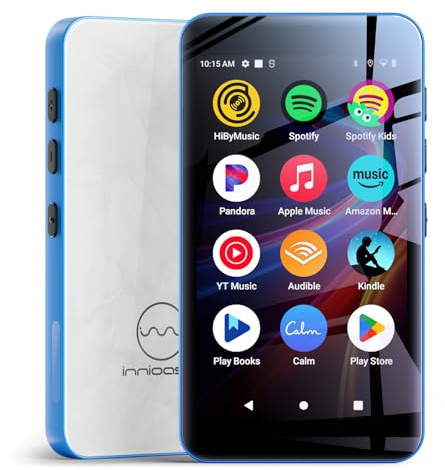 MP3 Players with Bluetooth WIFI,160GB innioasis MP3 Players with Spotify, Spotify Kids, Pandora, Play Store, Parental Manager App, Calm, 4 HD Full Touch Screen MP4 Music Player for Kids (Blue)