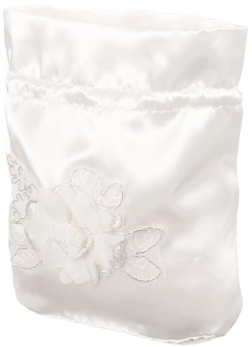 NUOBESTY Borsa da Sposa Fiori Morbido, Sacchetto Portaconfetti Coulisse per Matrimonio, Borsa Decorativa Floreale per Damigelle d'Onore e Bomboniere Elegante