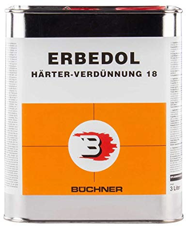 ERBEDOL | Härter-Verdünnung 18 | SL990 | 3 l | Lack | Durchhärtung | Kunstharzlack | PA 990 | 18 3,0 | Trocknungsbeschleuniger | Lackverdünnung | Verdünnung | Landmaschinenlack | deckend