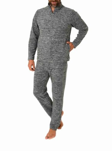 RELAX by Normann Elegant polarfleece herr husdräkt träningsoverall fritidsoverall joggingdräkt, antracit, 52