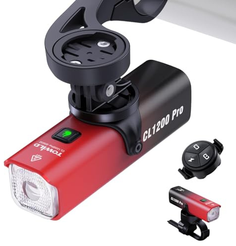 towild Bike Lights 1200 Lumen Front Bike Light 5000mAh Type-C Rechargeable Bicycle Headlight IPX6 Waterproof Under-mounted Smart Cycling Lights for Commute/Road Bike/MTB,Up to 10HR Runtime