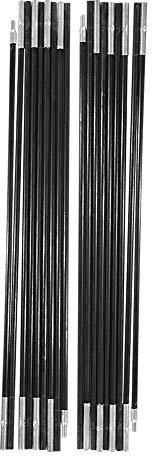 2 Rods Outdoor Camping Zeltstange, 4,9 M FiberglasTent Support Rod Bars Outdoor Support Rods Markisenrahmen Kit Fiberglas Pfosten Kit für Wandern Rucksackreisen Reisen 7-8 Personen Campingzelt