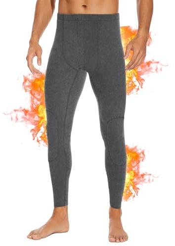 SIMIYA Mutande lunghe da uomo, extra calde, termiche, imbottite, da uomo, lunghe, termiche